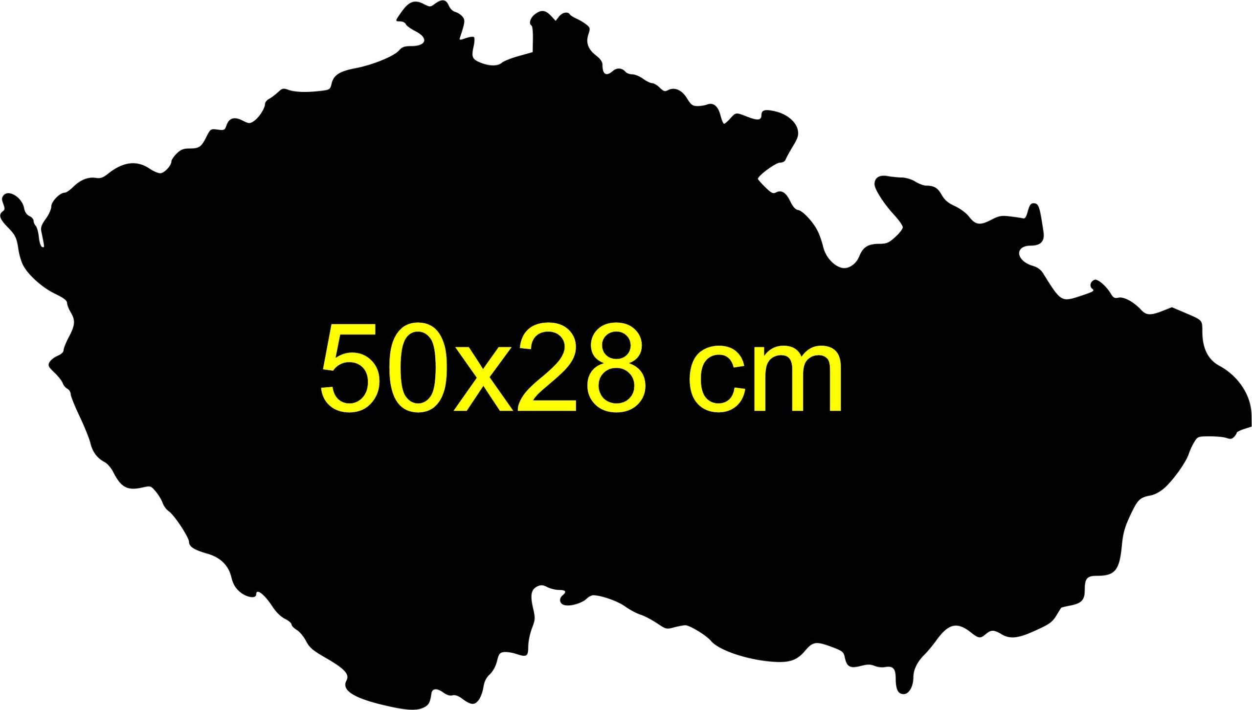 Metalová mapa Czech magnety Česká Republika Praha Magnet z Cesty malá 50 cm