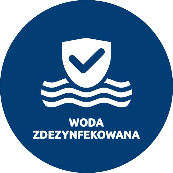 NAKLEJKA NA PODŁOGĘ 30cm WODA ZDEZYNFEKOWANA BASEN