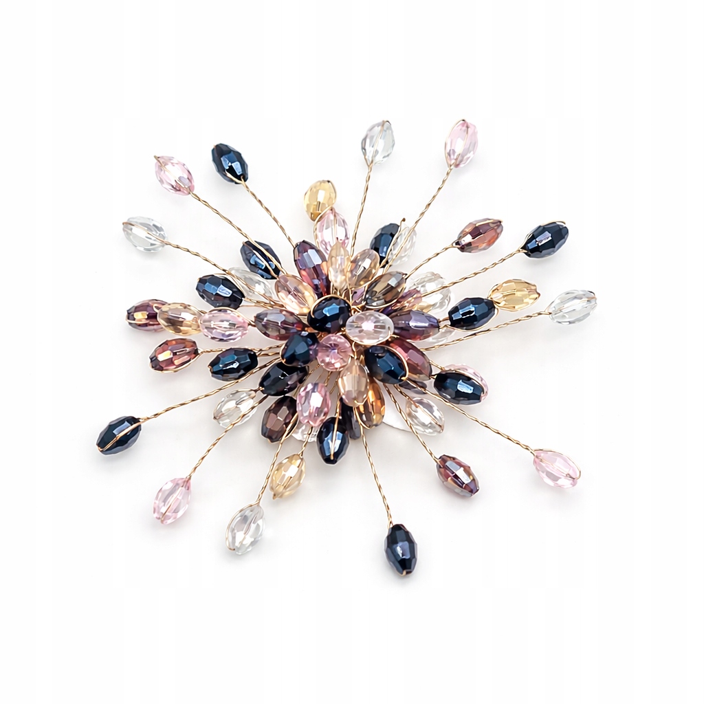 NOWOCZESNA BROSZKA DAMSKA WYSOKA JAKOŚĆ RĘCZNIE WYKONANA KWIAT