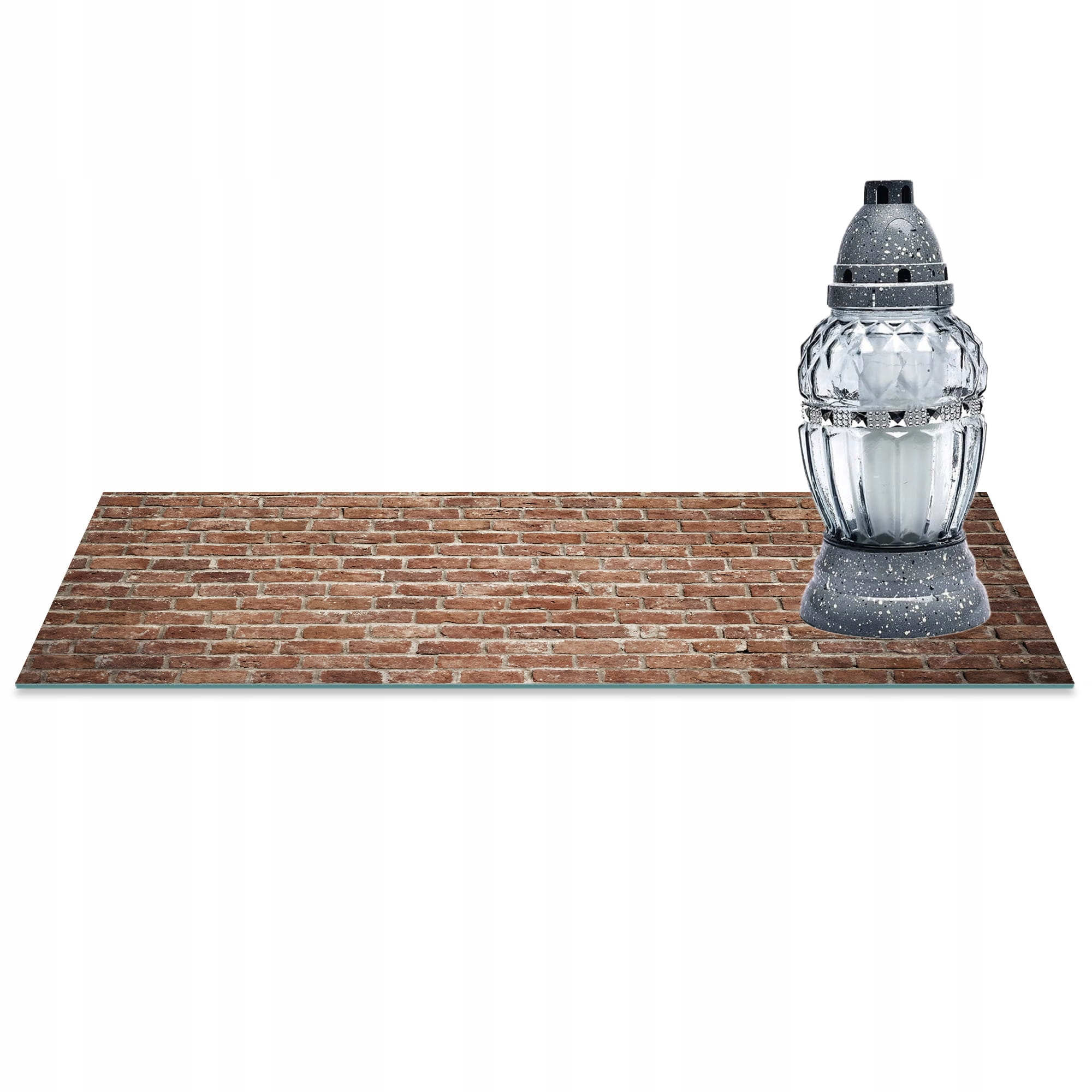 SZKLANA PODSTAWKA POD ZNICZE 60x30cm Mur 215d