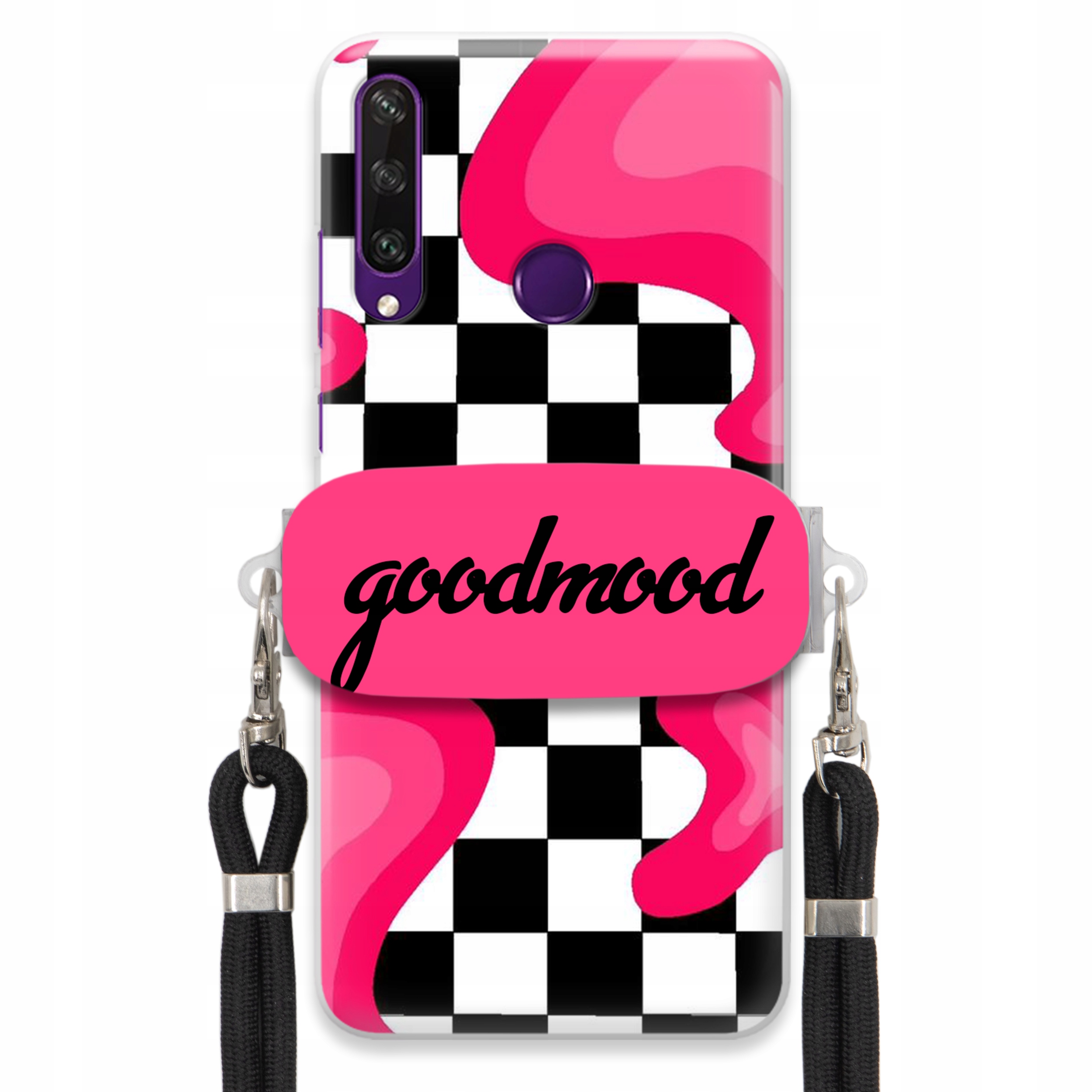 Puzdro Na Huawei Y6P Sada Case Držiak Vodítka Čierna Pre Teenagerov Splash