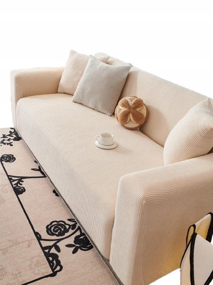 Shein Potah Na 3-MÍSTNOU Pohovku Béžový 1ED