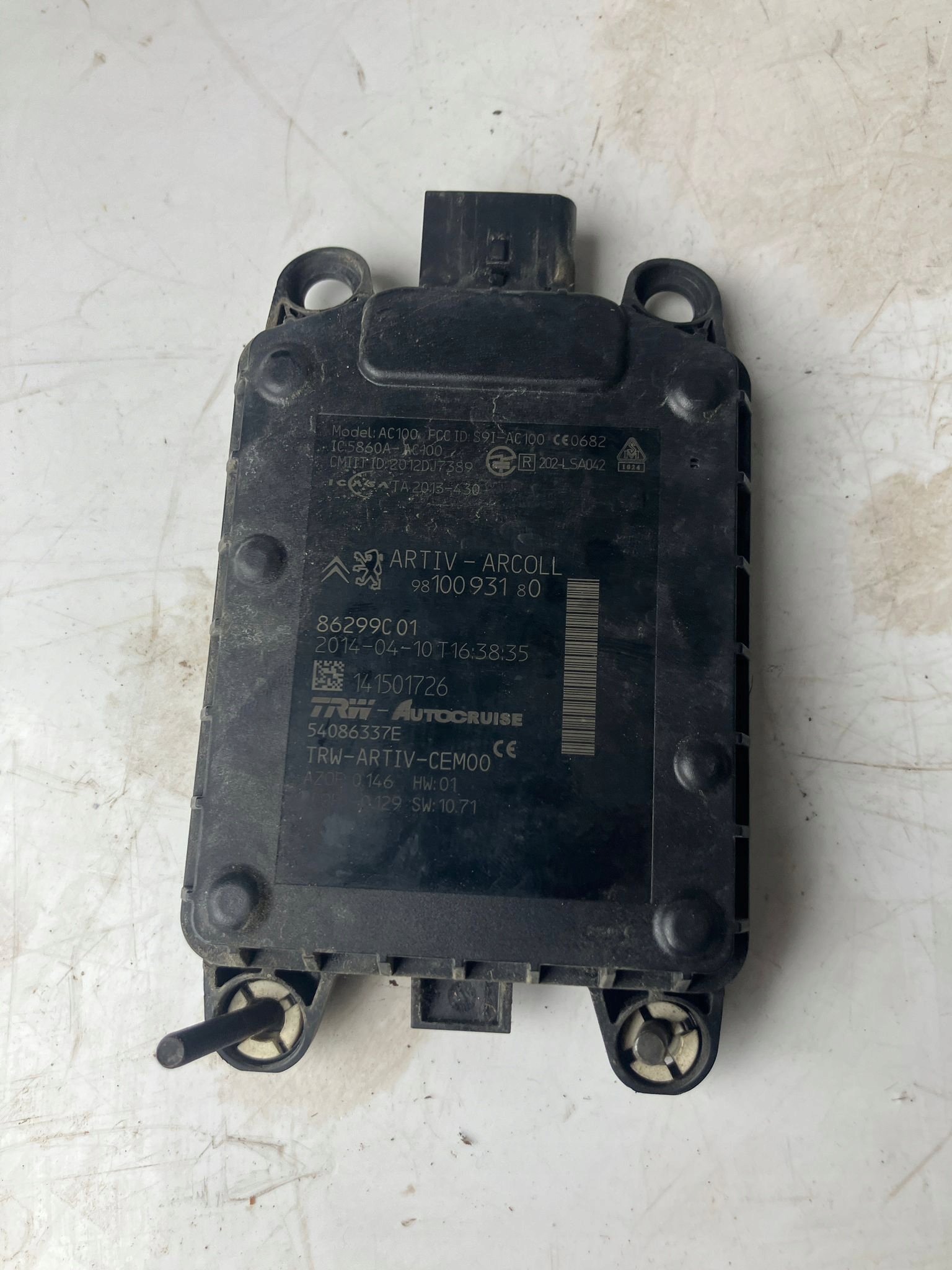 RADAR DISTRONIC CITROEN C4 PICASSO II 9810093180