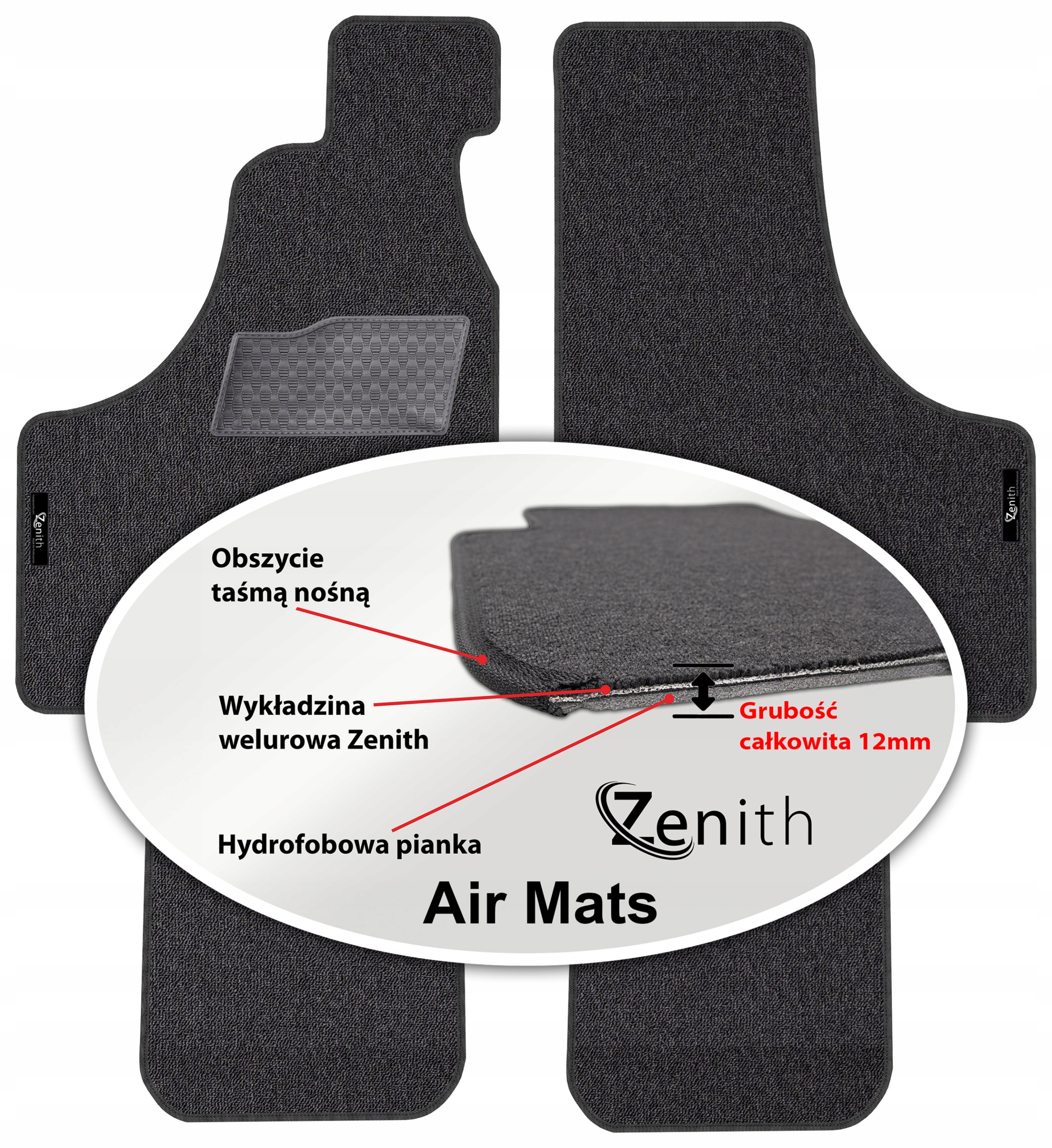 Fiat 126p 1973-2000 Velúrové koberčeky do auta Zenith Air Mats