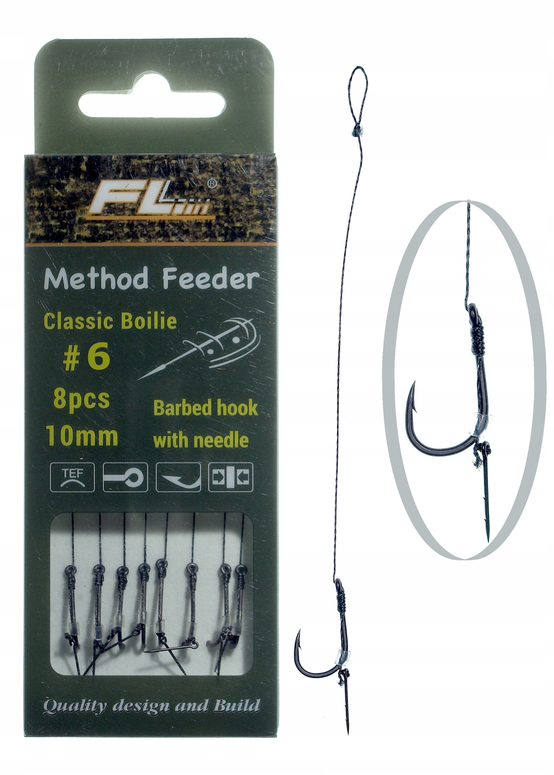

Teflonowe haki nr 6 przypon method feeder igła