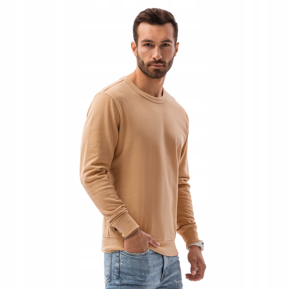 

Bluza męska basic bawełniana B1146 j. brąz M
