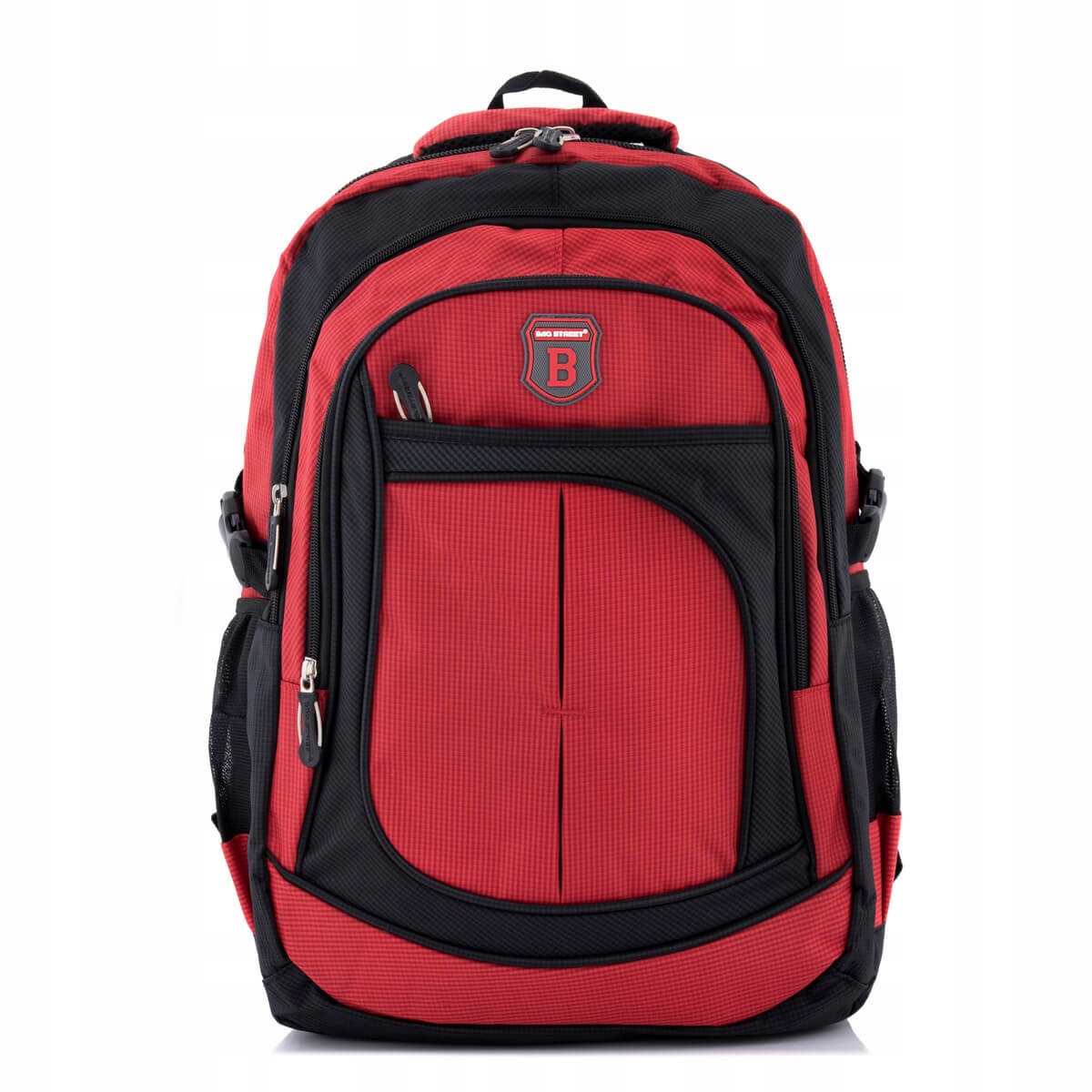 Duży Plecak do Pracy Męski Czerwony Pojemny Wodoodporny 27L Bag Street Z95