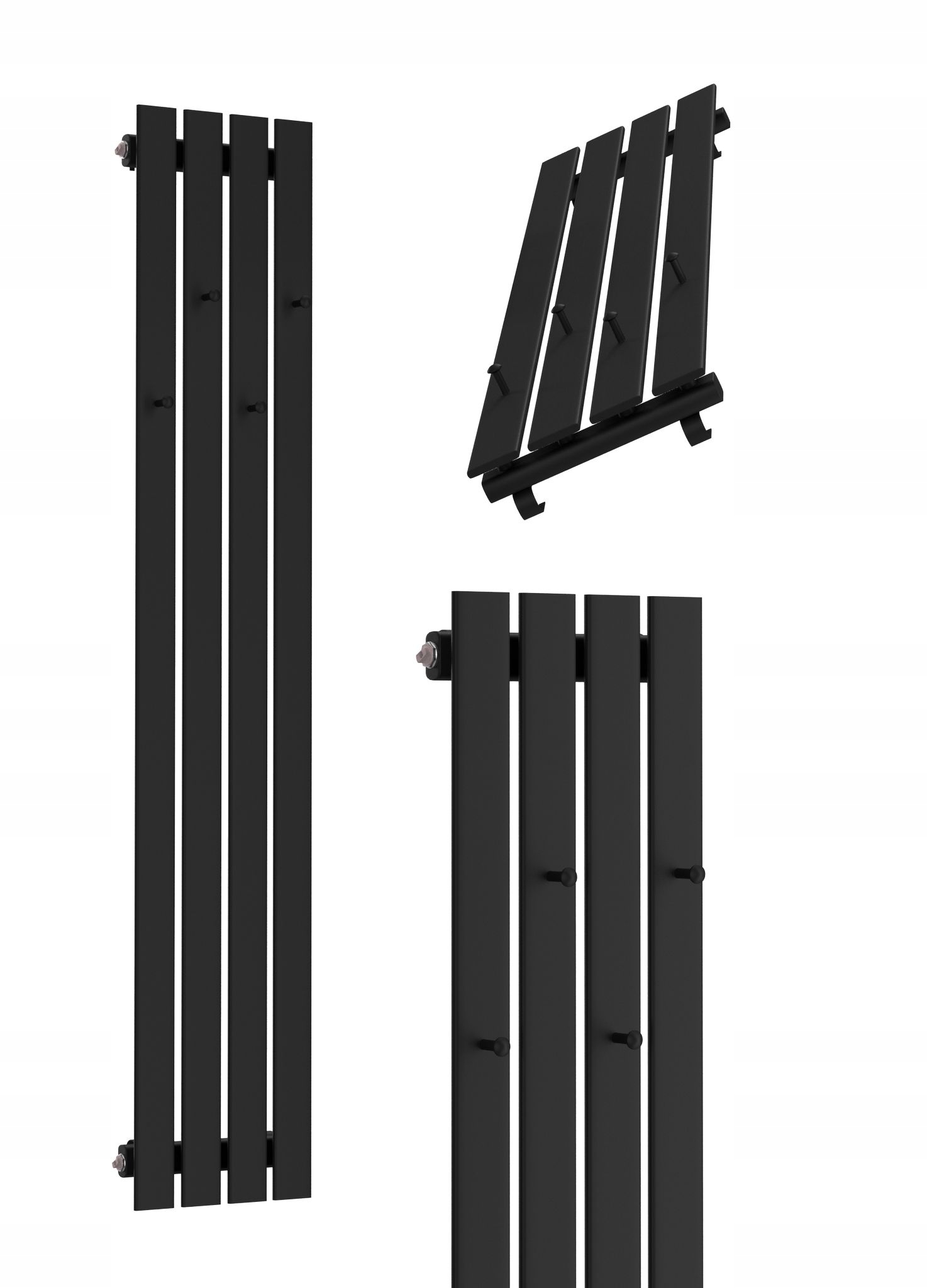 Dekorativní Radiátor Bellohook 140x30 Černý Mat
