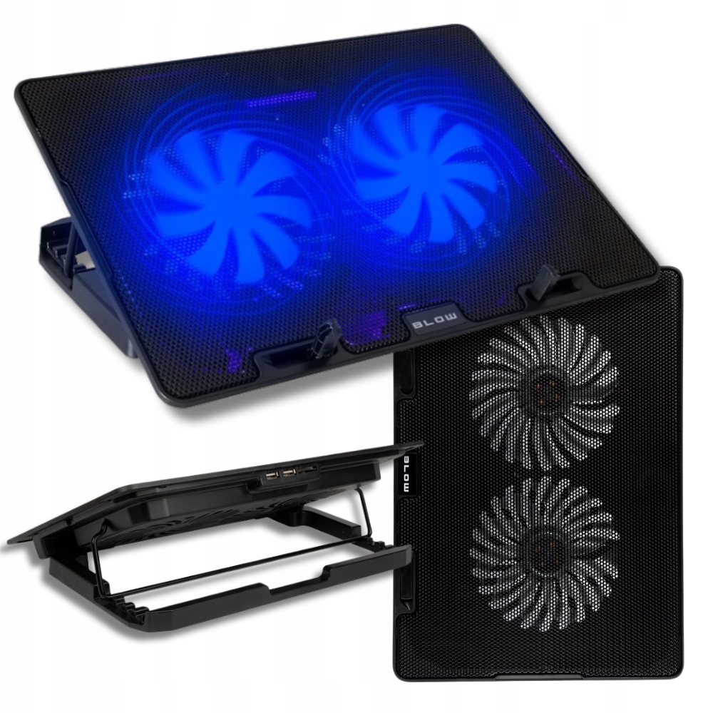 Podstawka pod laptop Chłodząca regulowana podkładka 12-17 Usb Led