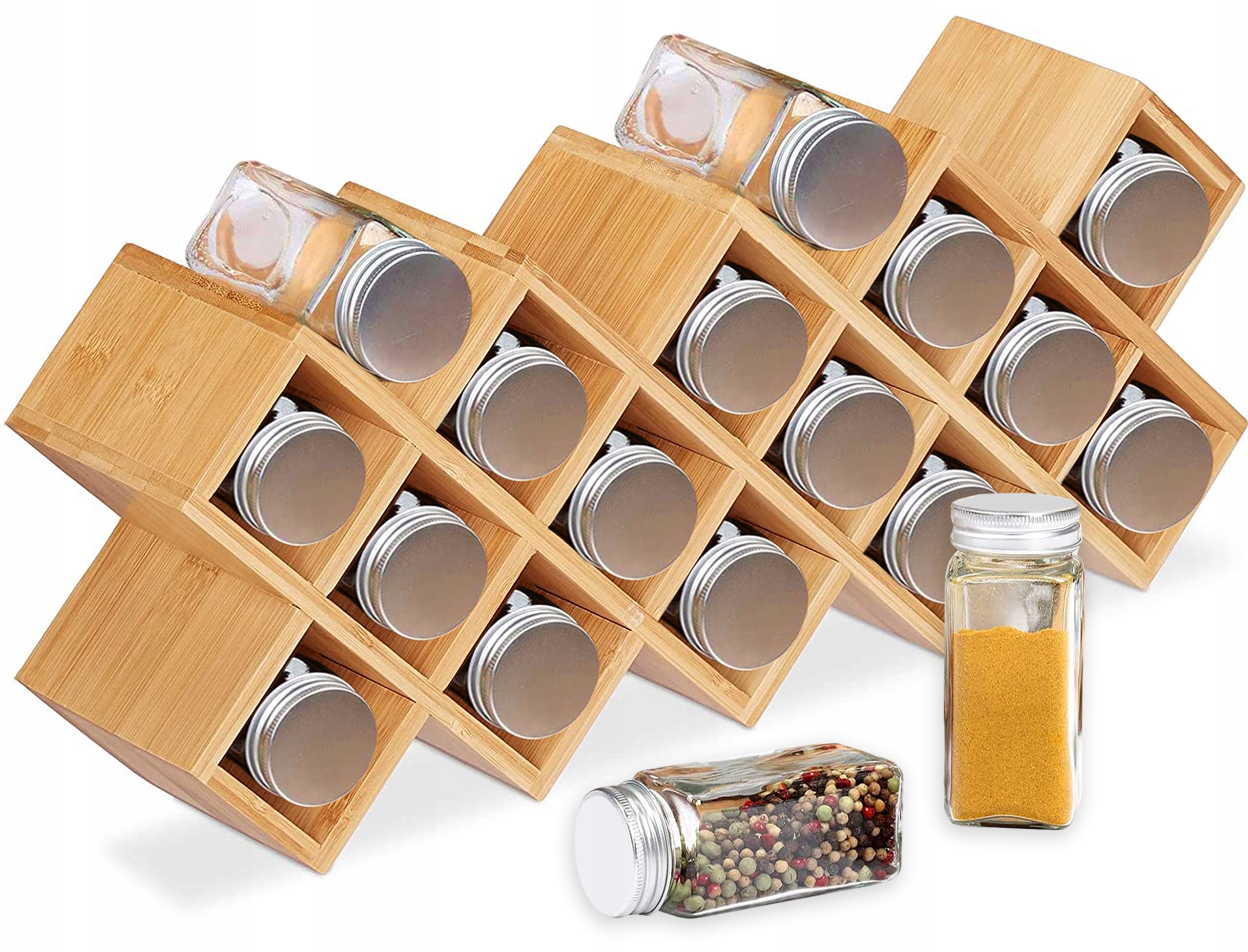 

Stojak Na Przyprawy Przyprawnik Organizer Bambus