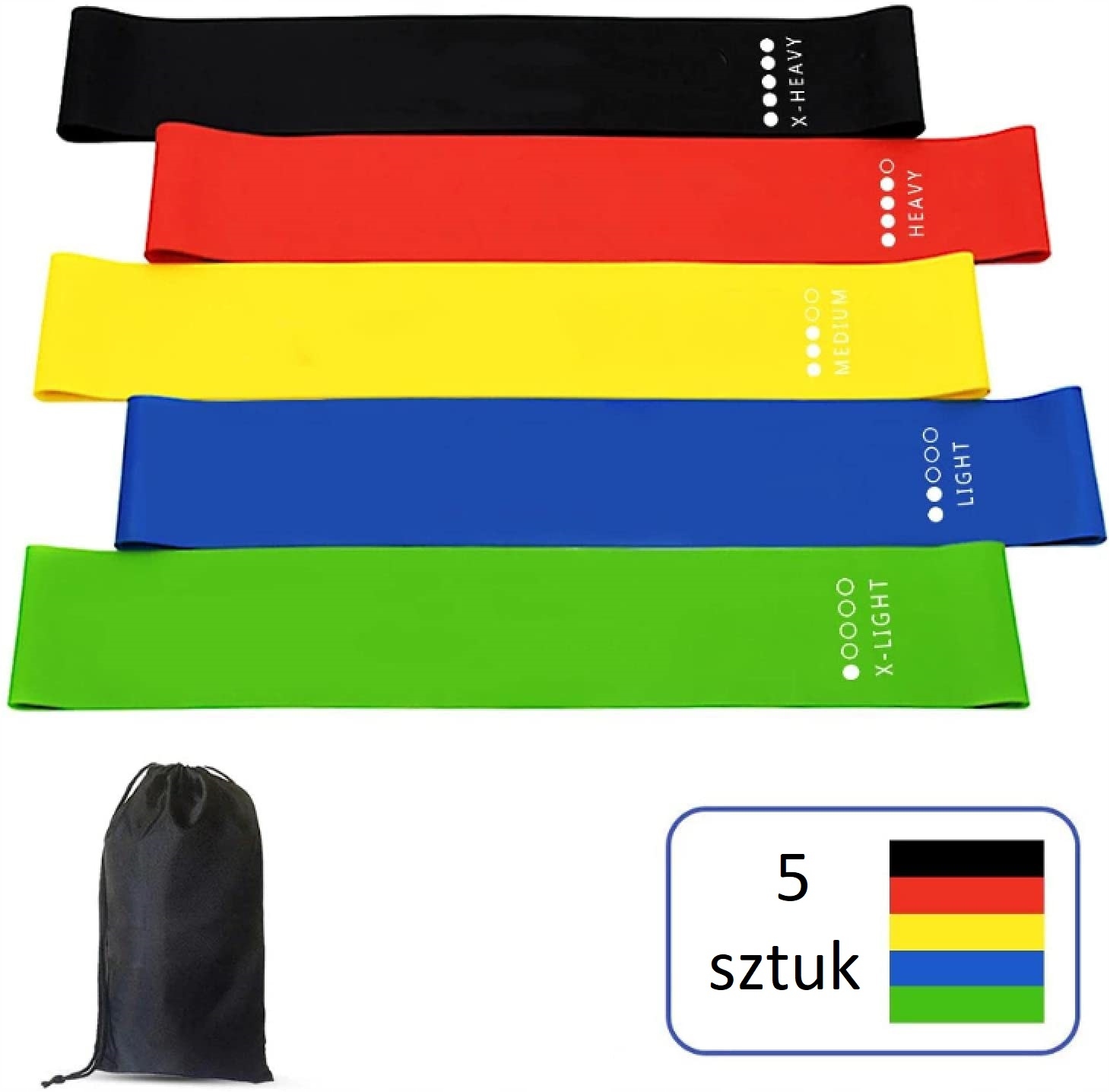 

Zestaw 5x Gumy Oporowe Do Ćwiczeń Strong Band