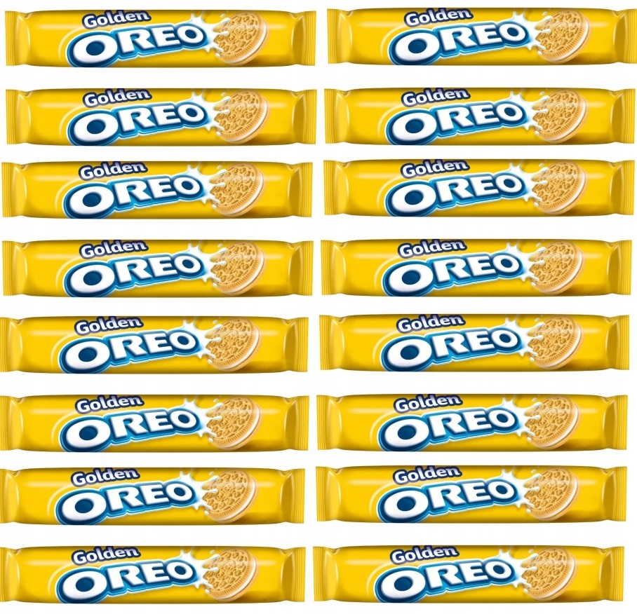 16x 154g Oreo Golden ciastka waniliowe Uk Karton D