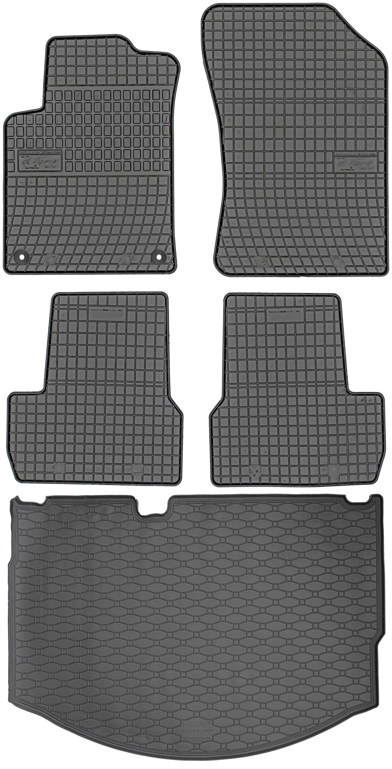 Citroen C3 II Hatchback od roku 2010-12.2016 Sada Koberce batožinový priestor