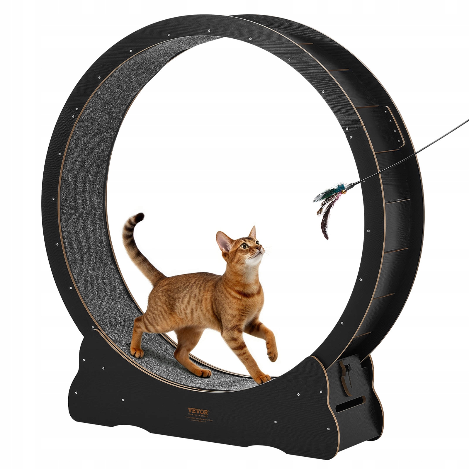 Levně Vevor Běžecký pás Pro Kočky 132 CM Tichý pro kočky o hmotnosti do 13,6 kg Černý