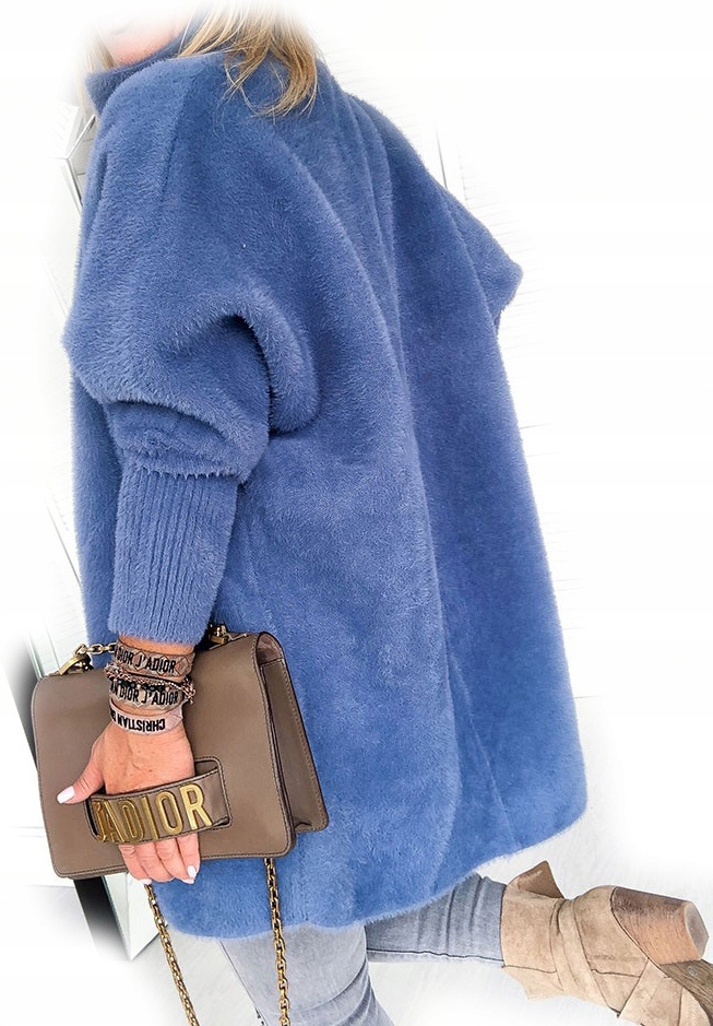 

Płaszcz Alpaka Długi Płaszczyk Wełna Kurtka M