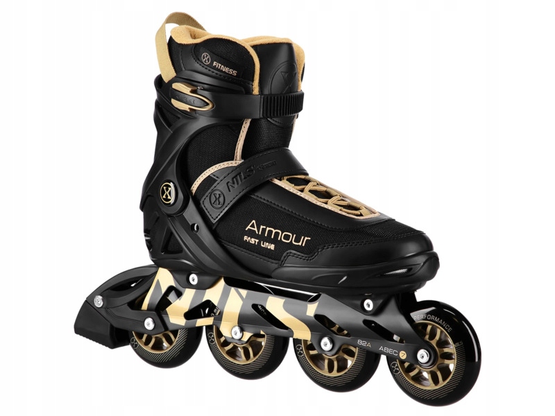 Łyżworolki Nils Extreme Armour NA22151 (rozmiar 43) Czarno-złote