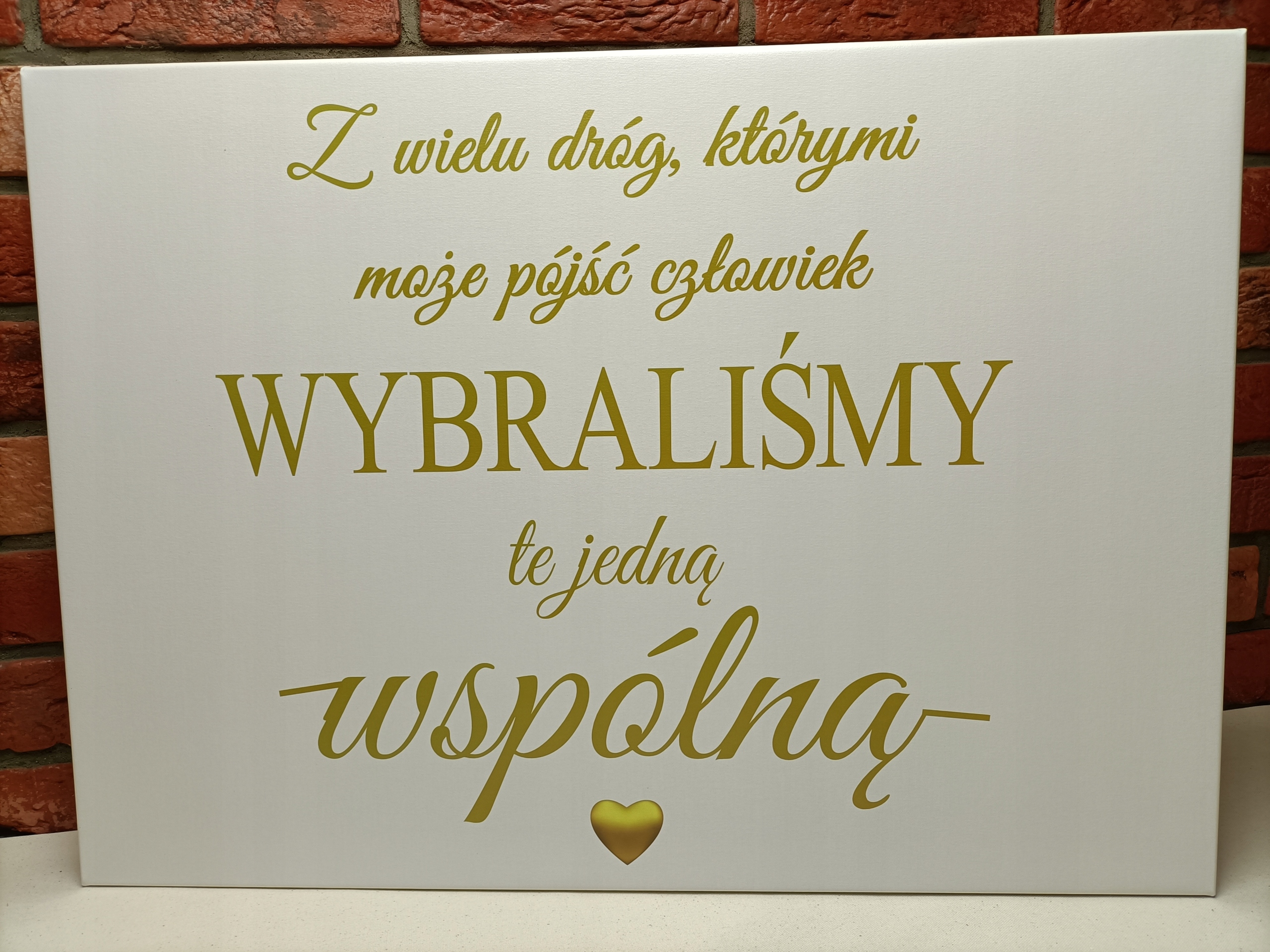 Tablica powitalna na wesele ślub z napisami obraz 40x60 Marka inny