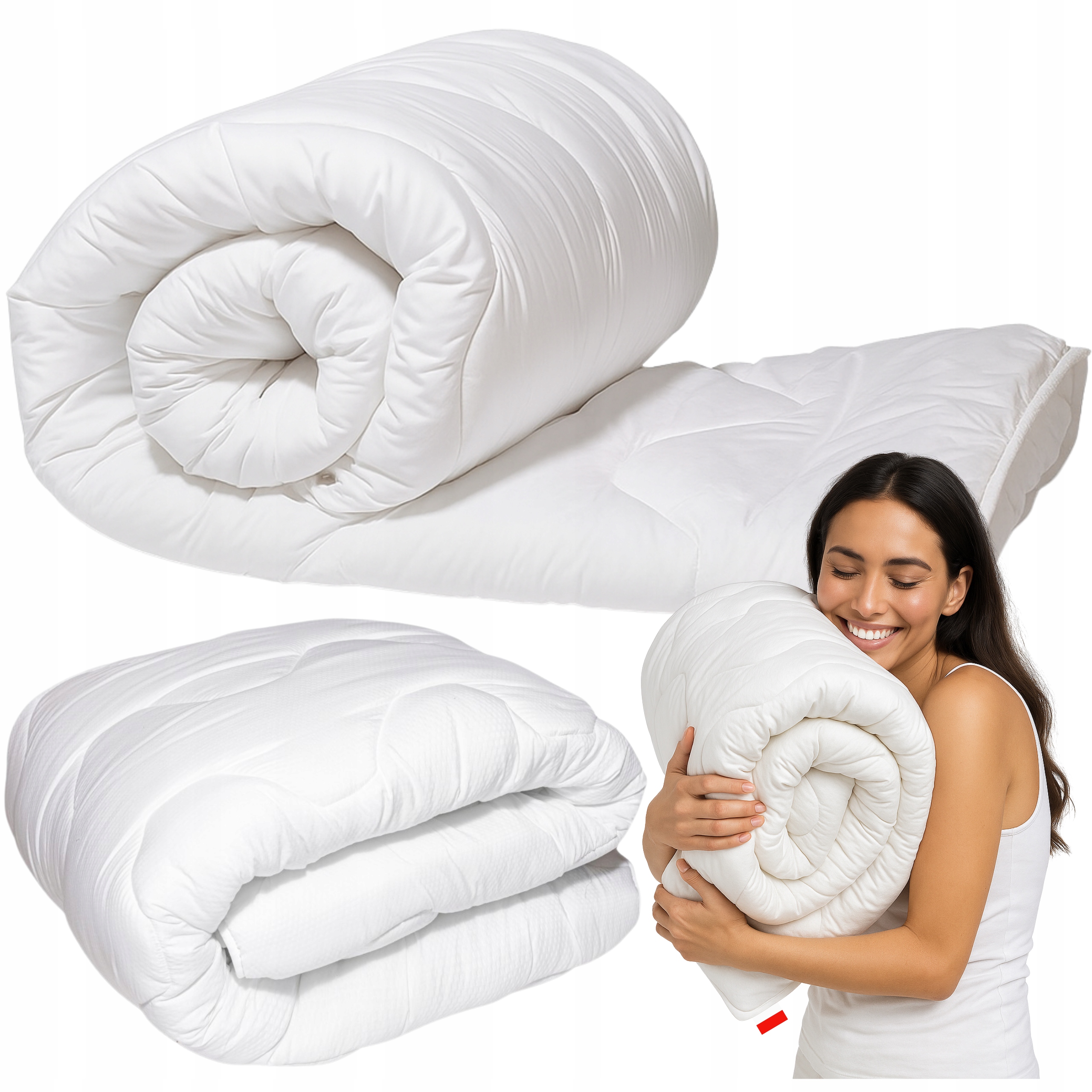 Celoroční Přikrývka 160 x 200 cm Antialergická Prošívaná Nuvola Microfibra 400 g