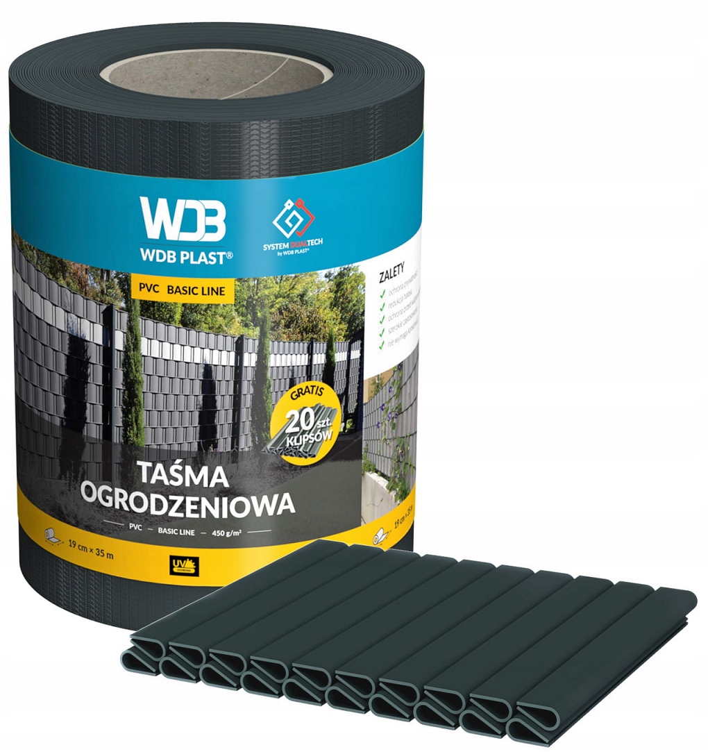 

Wdb Taśma ogrodzeniowa Basic Line antracyt 7016