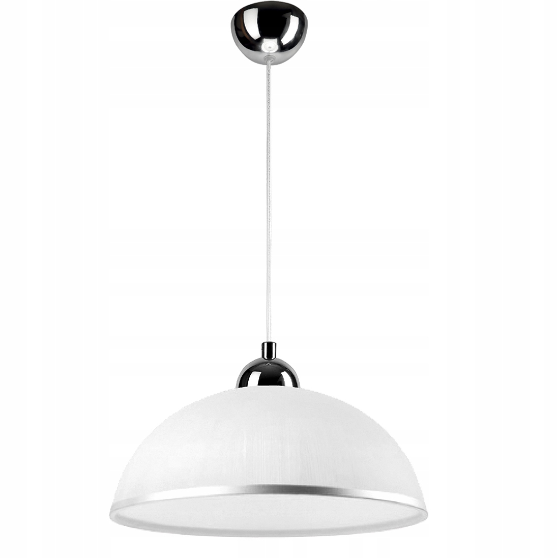 

1 x E27 Pojedyncza Lampa Wisząca Biała linka chrom