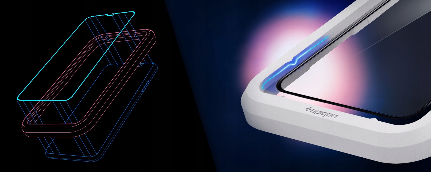 Szkło hartowane do iPhone 11 / XR, Spigen F A Zestaw do aplikacji tak