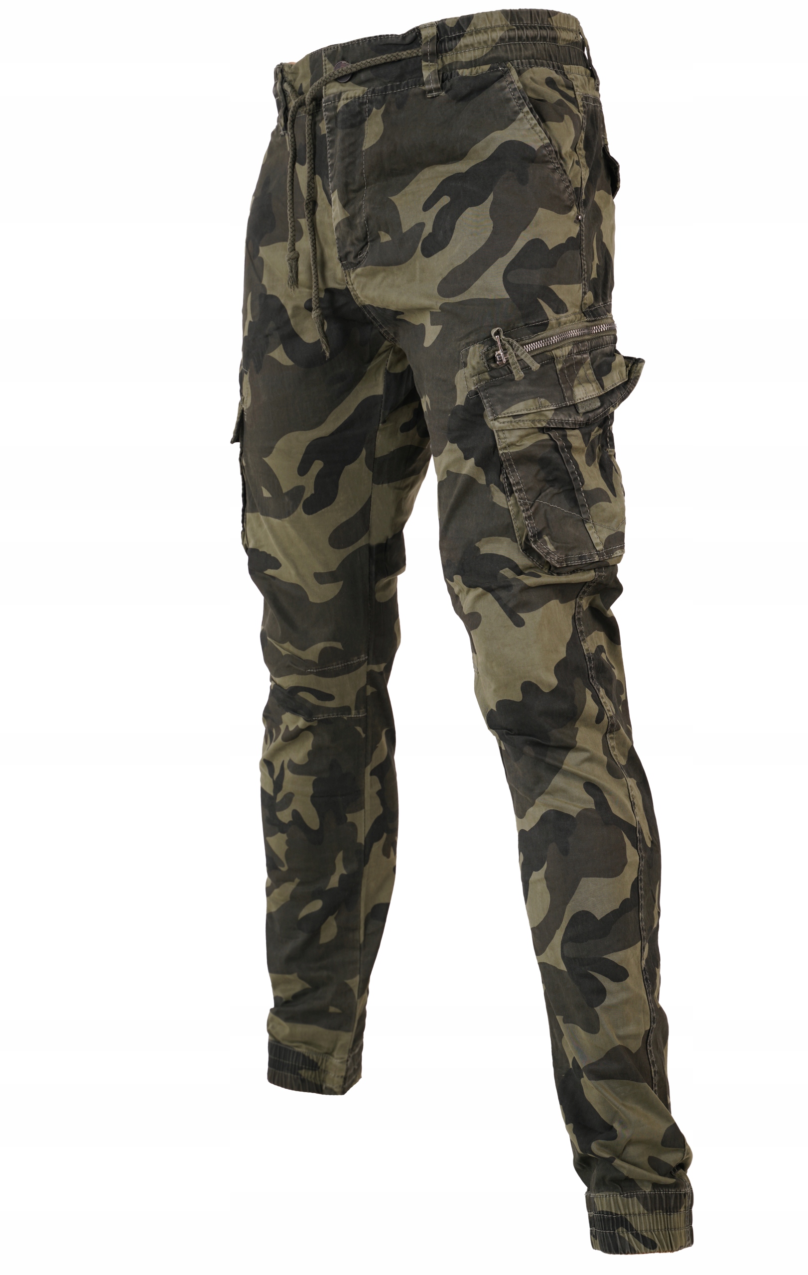 

Spodnie Joggery Bojówki Zielone Moro 34 98-106