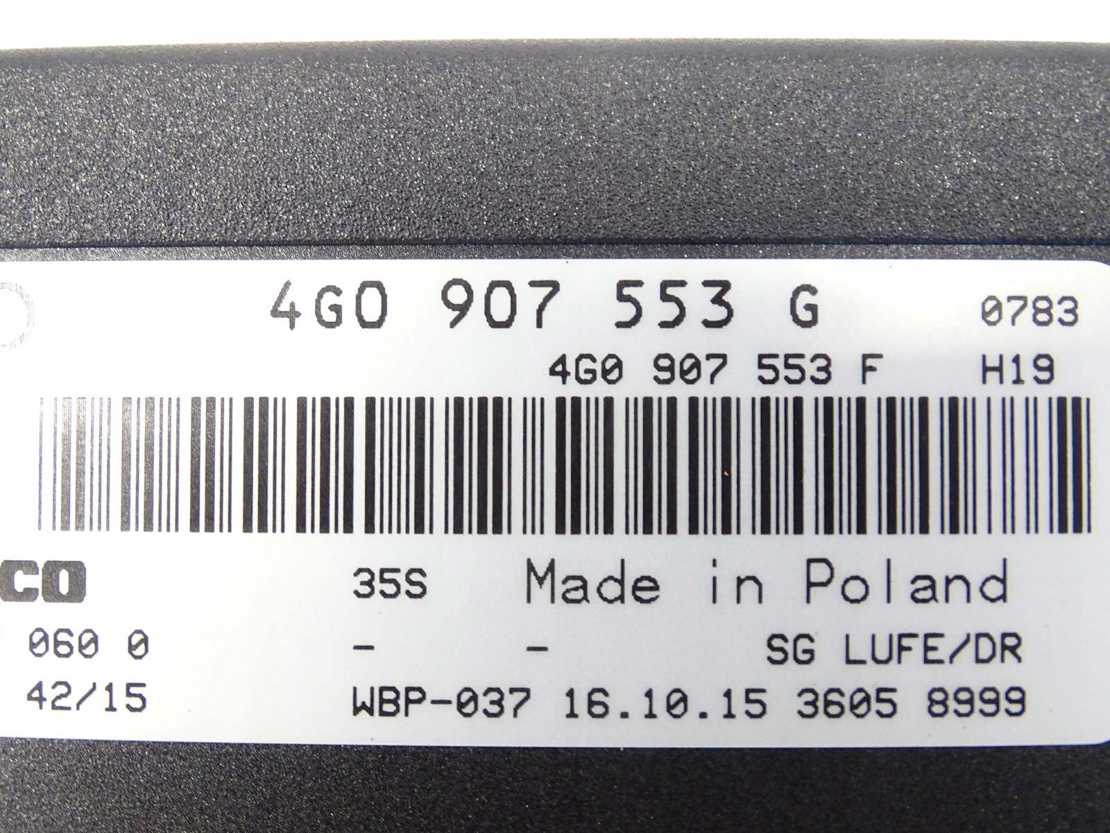 module control unit springing AUDI A6 C7 A7 4G 4G0907553G