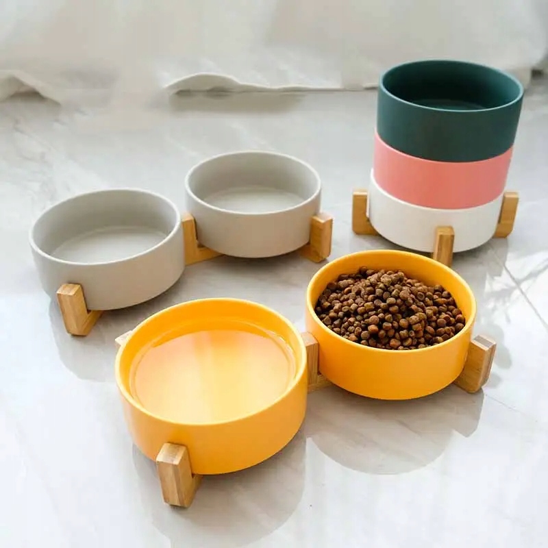 Miska Pro Psa Kočku Dvojitá Keramická 2 x 850 ml