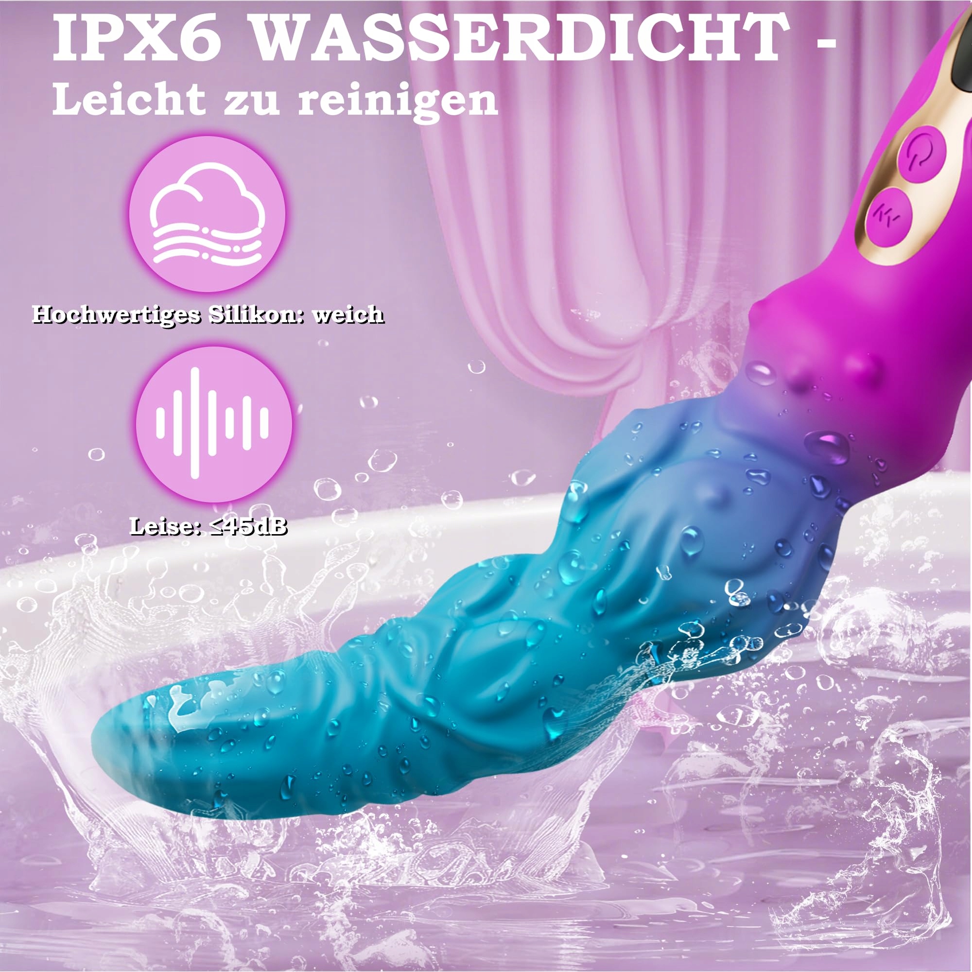 MONSTER Wibrator Dildo 24cm Dla Kobiet i Mężczyzn Stymulacja G i Prostaty — miniatura 6