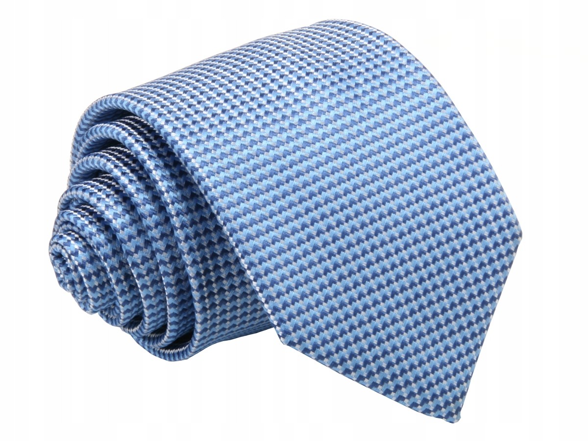 KRAWAT ŻAKARDOWY - BŁĘKITNY [2146]