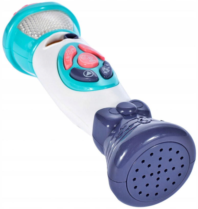 Mikrofon Karaoke do Ręki dzieci Bezprzewodowy Nagrywanie Modulacja Głosu Baterie 2 x AA