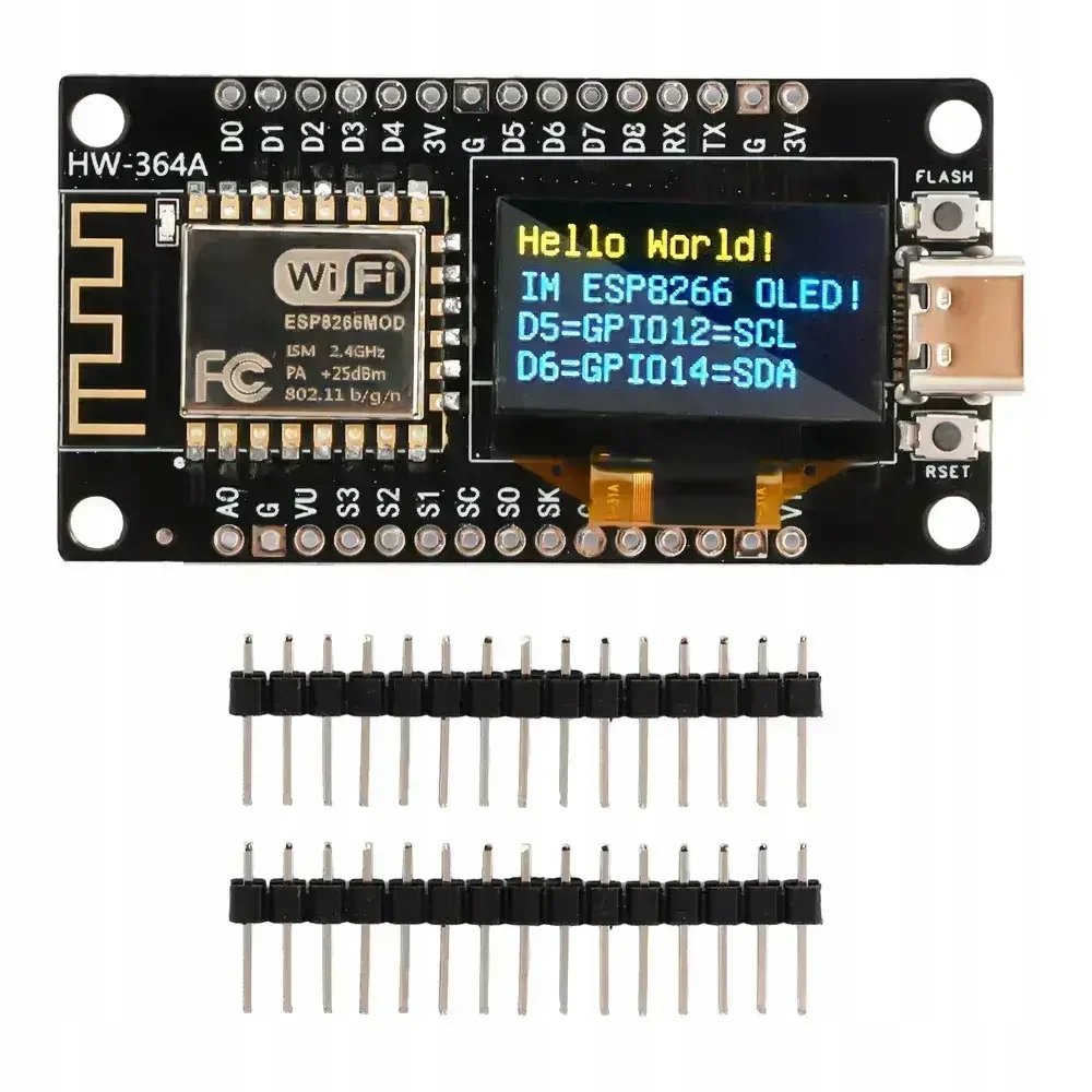 ESP8266 NodeMCU V3 OLED 0.96 128x64 з USB-C для Arduino IDE ...