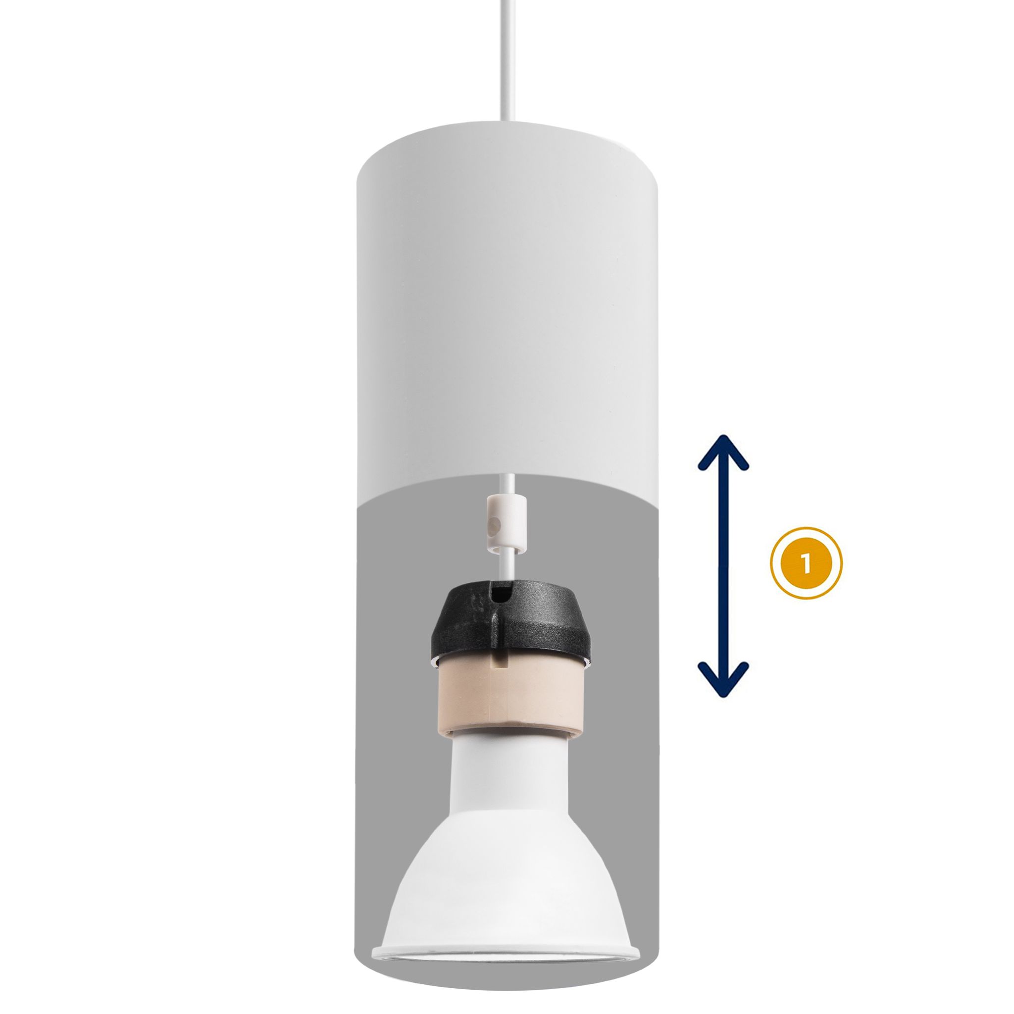 LAMPA WISZĄCA ZWIS żyrandol sufitowa TUBA 15 GU10 Długość/wysokość 120 cm