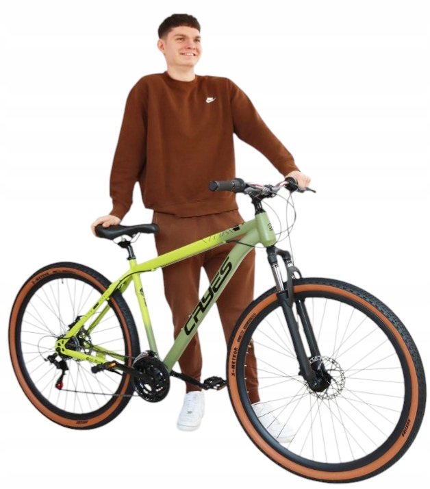 Młodzieżowy Rower Górski Mtb 27.5 Cali Shimano Wojskowy Zielony 156-168 cm