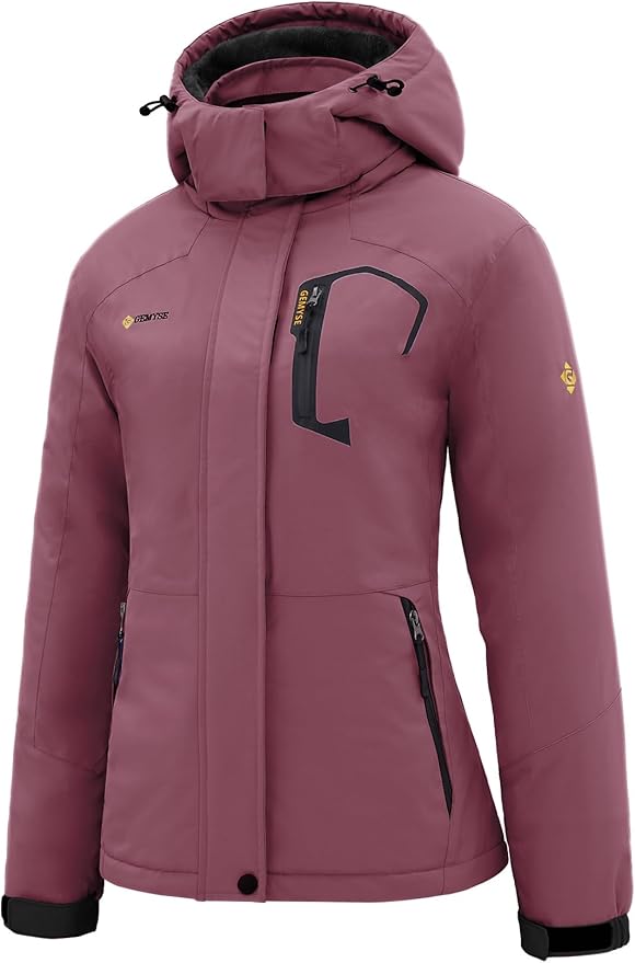 Gemyse dámská nepromokavá, větruvzdorná lyžařská bunda L Dusty Pink