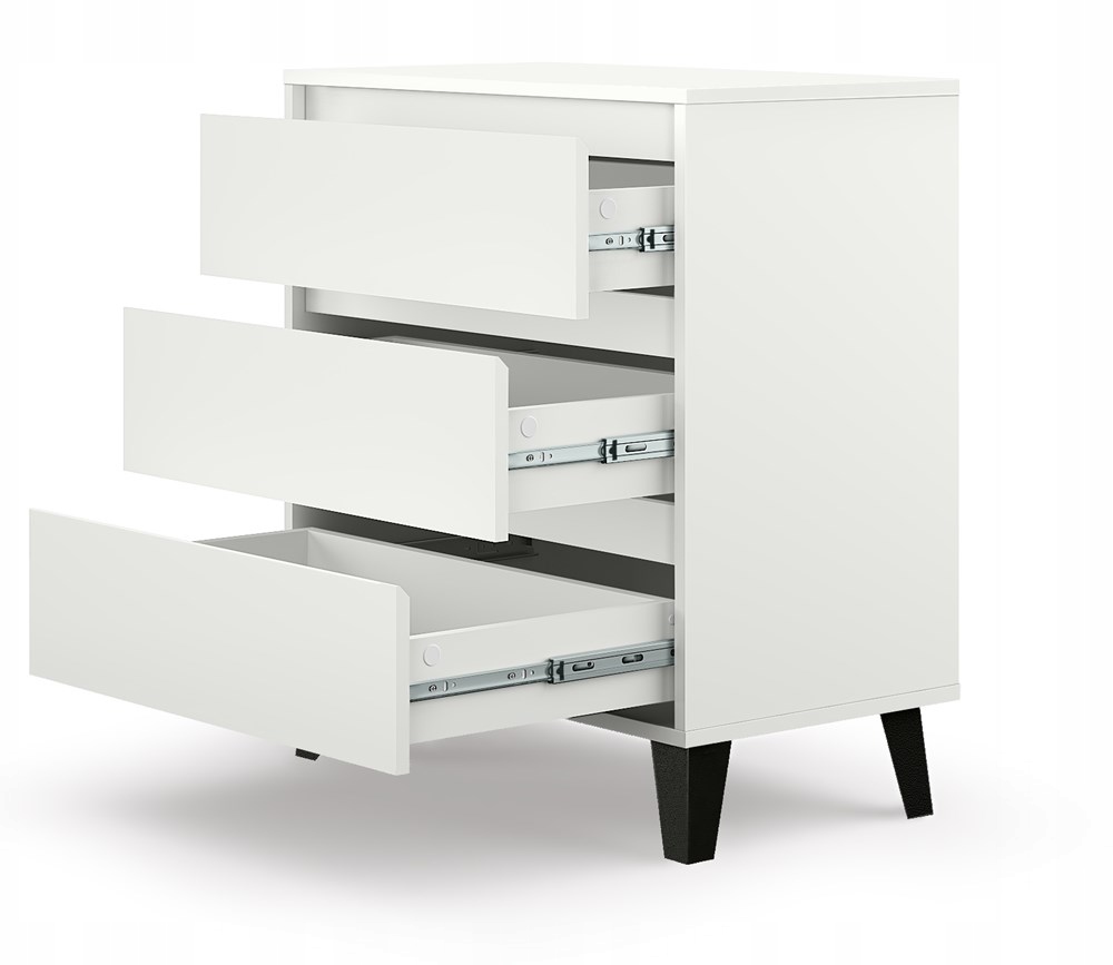 KOMODA NOWOCZESNA 70 cm POJEMNA SZAFKA REGAŁ SZUFLADY MEBLE BIEL MAT Marka VMP