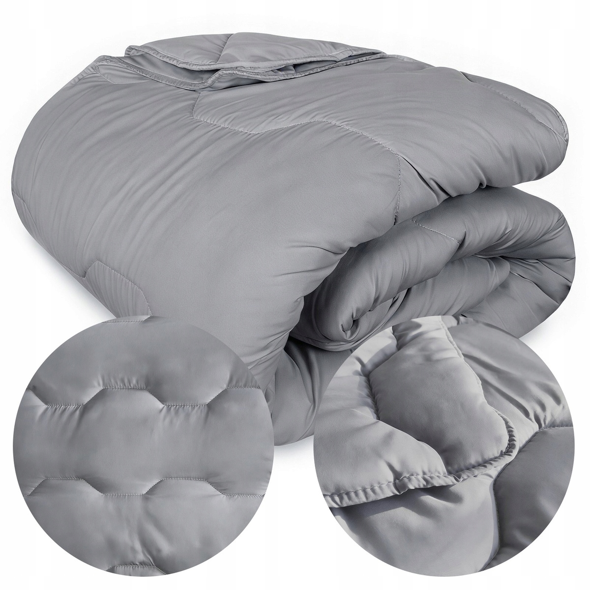 ProtiALERGICKÁ prikrývka 160x200 prešívaná 4 Ročné Obdobia zimná letná Kaja šedá