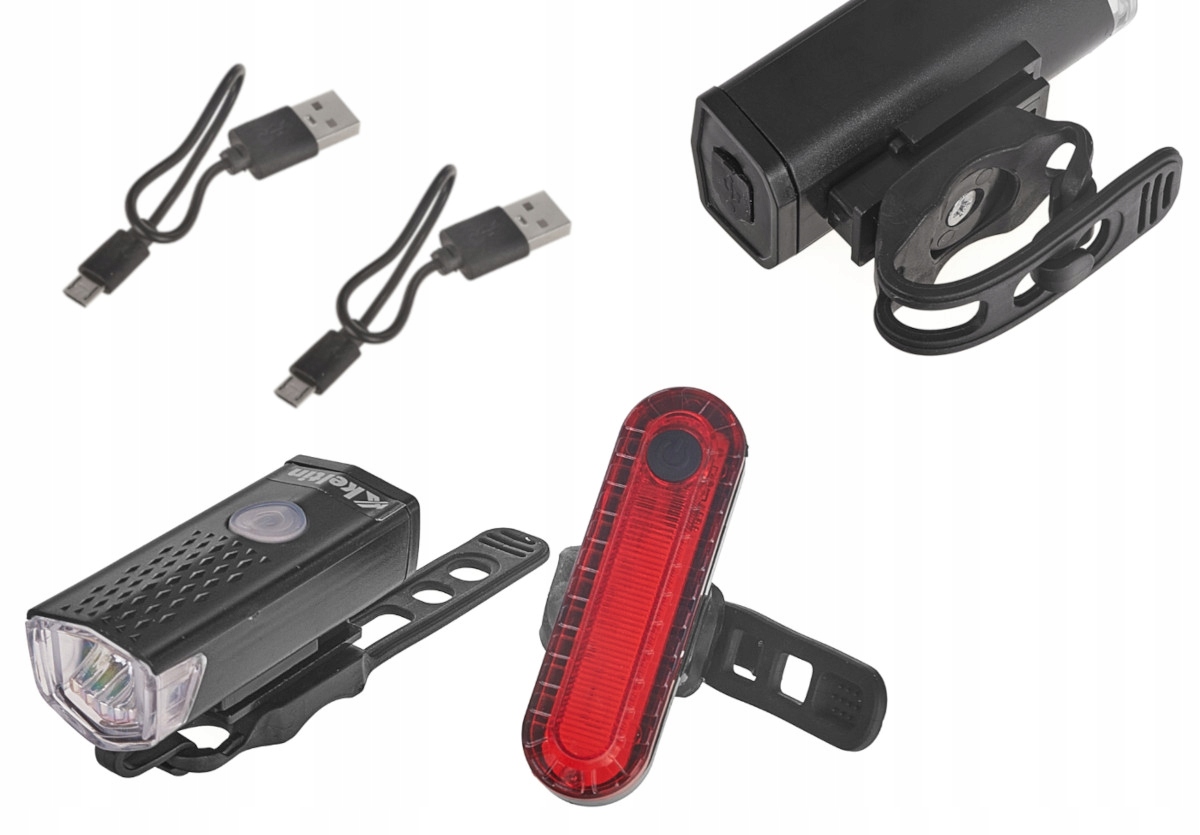 Lampka Rowerowa Światło Przód Tył Led Wodoodporna Mocna Usb jasna Zestaw