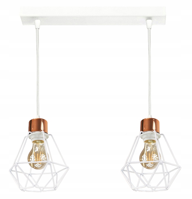 Závěsná stropní lampa Diamond bílá stropní lampa nad loftový stůl