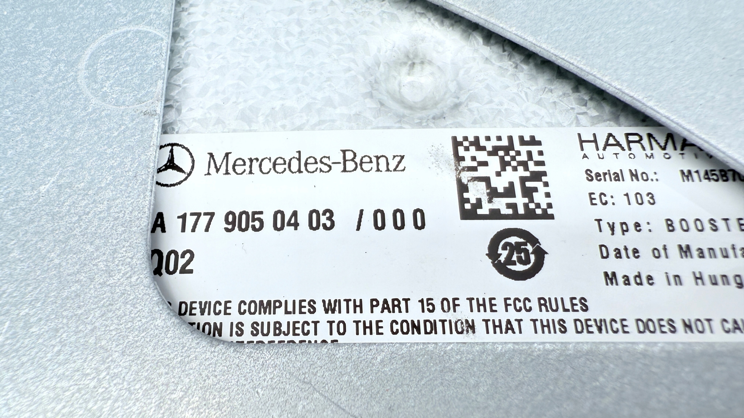MERCEDES W177 W118 CLA amplifier module HARMAN KARDON A1779050403