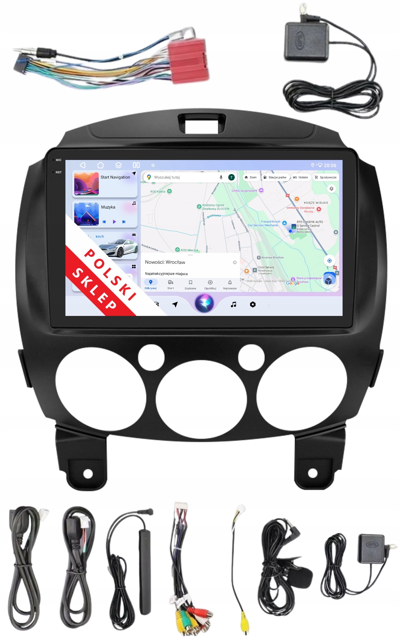 Navigácia Autorádio 2DIN Android Mazda 2 II 4/64 Gb Dsp Carplay Lte