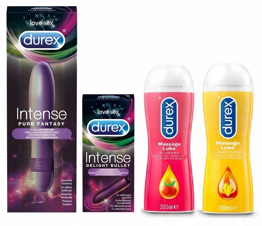 

Durex Zestaw Relax dla niej Wibrator Masażer Żele