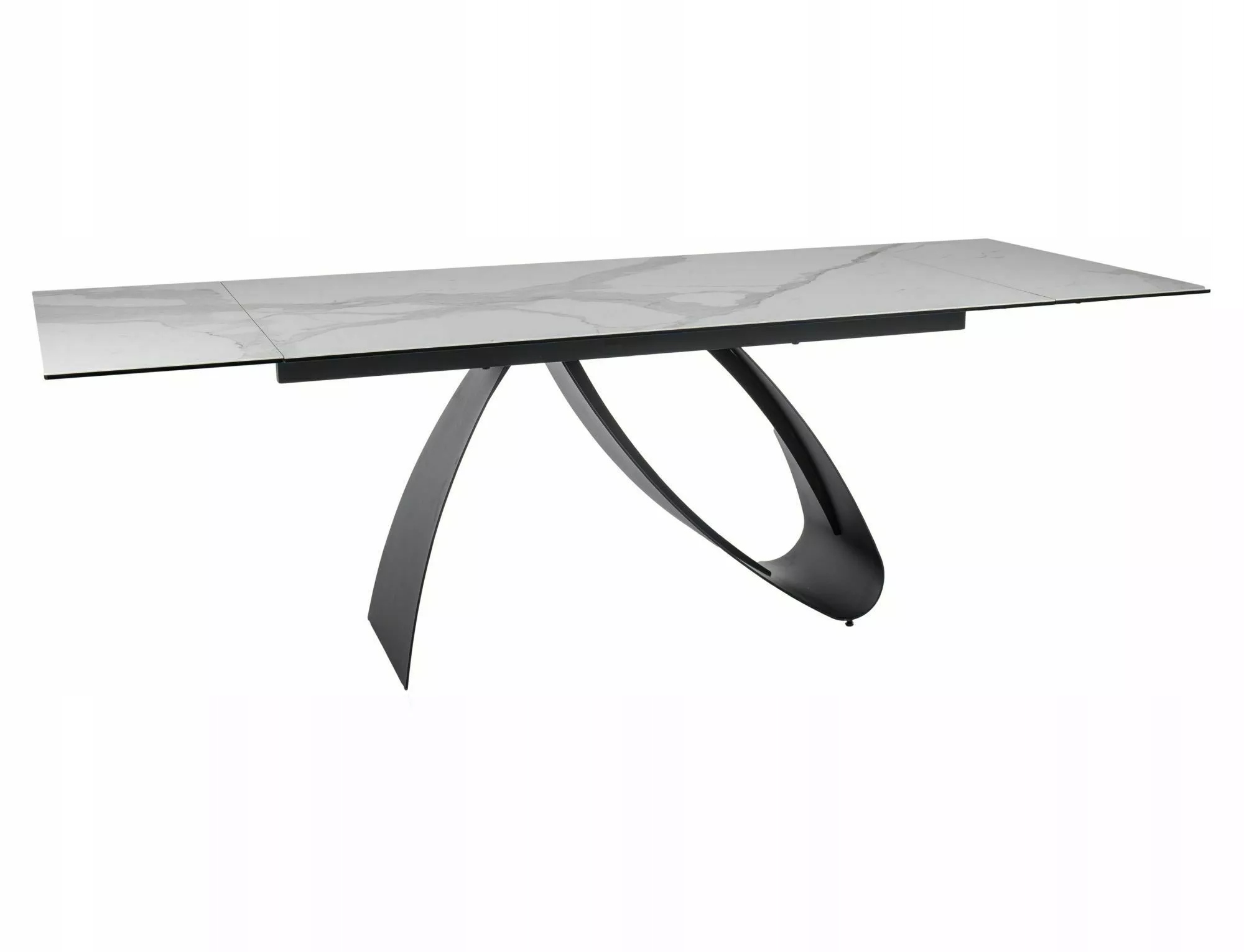 Rozkladací stôl Diuna Ceramic biely/čierny mat 160(240) cm Sig