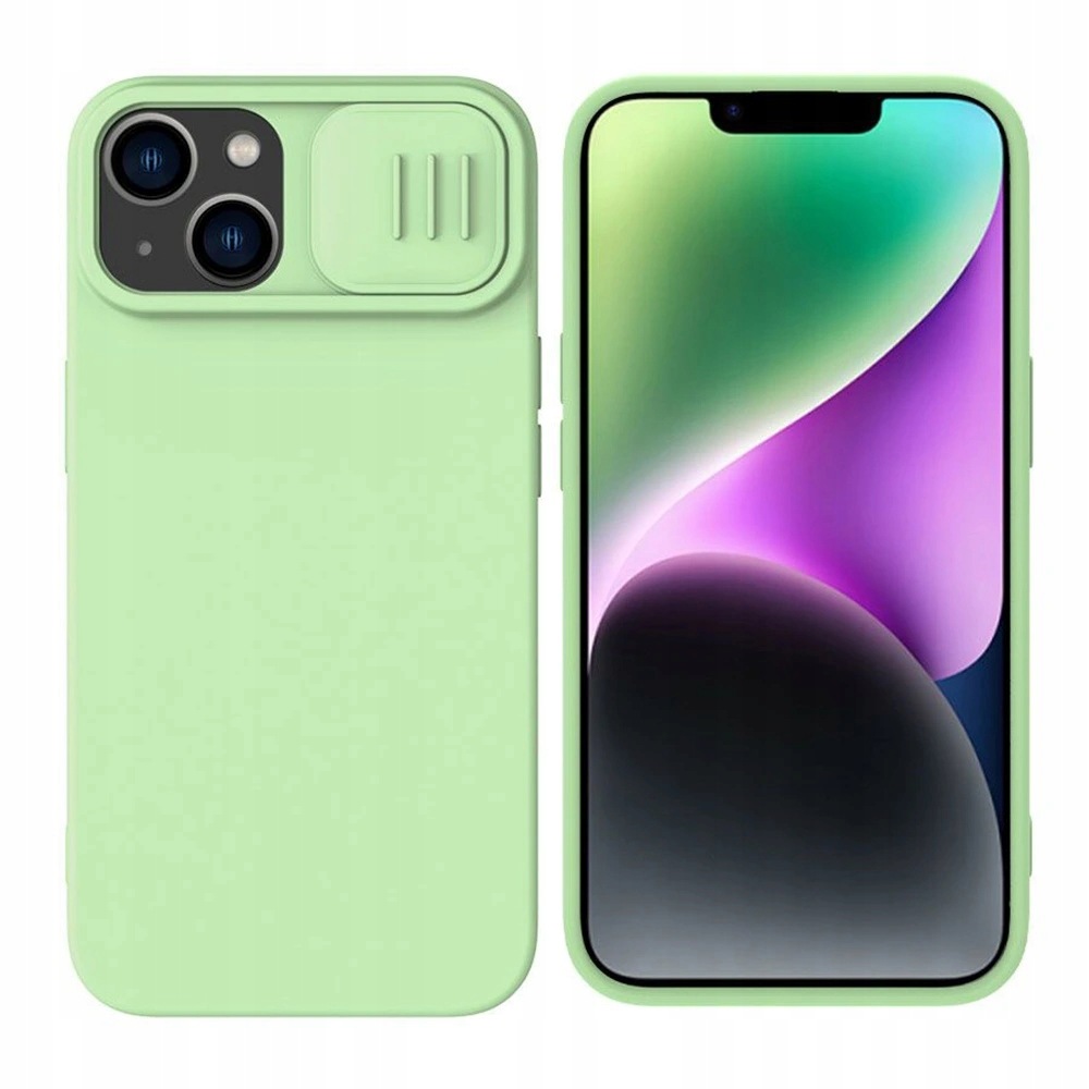 Nillkin CamShield Silky MagSafe etui do iPhone 15 Plus miętowa zieleń