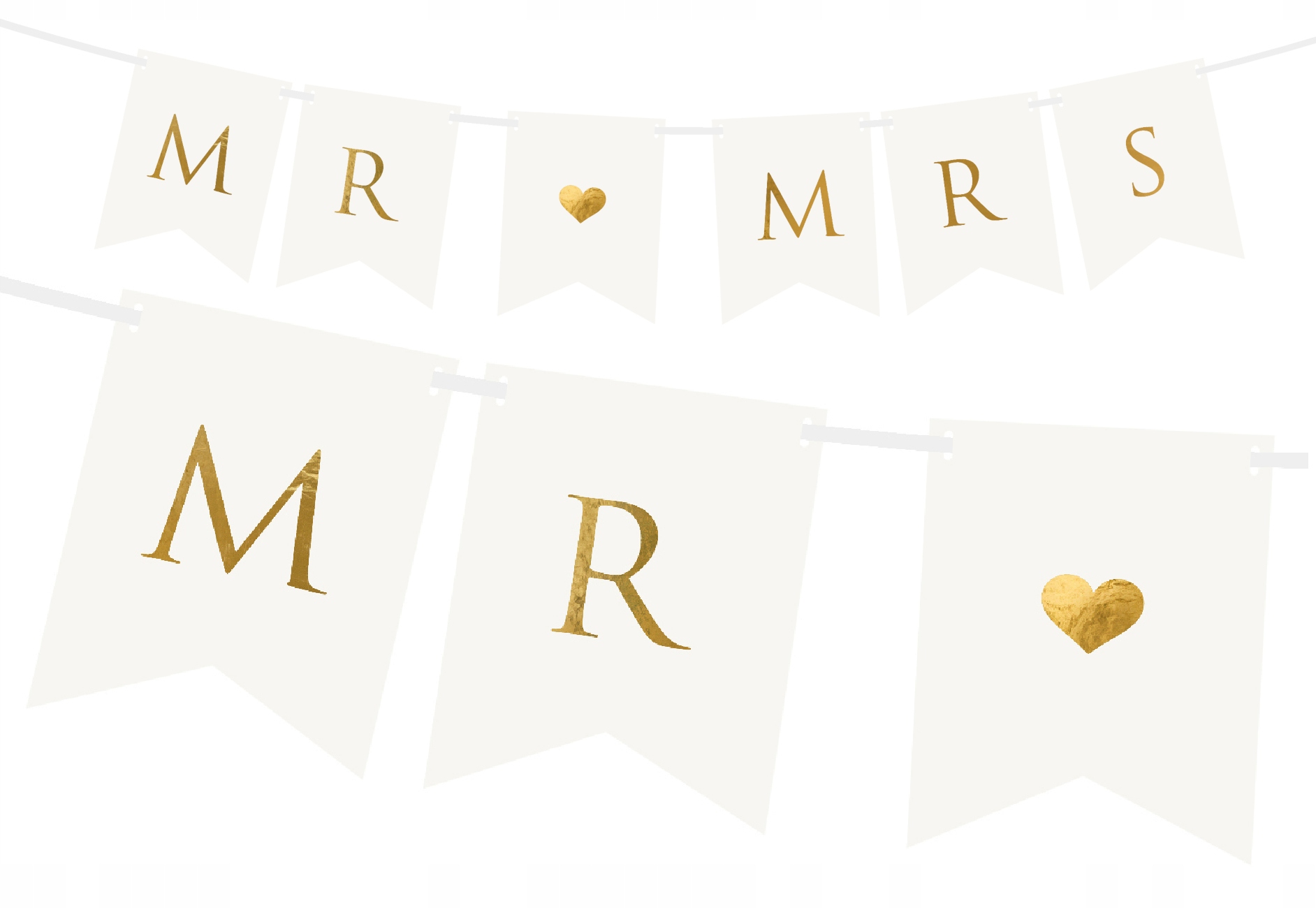 

Baner Weselny Mr <3 Mrs Girlanda Napis Ślubny