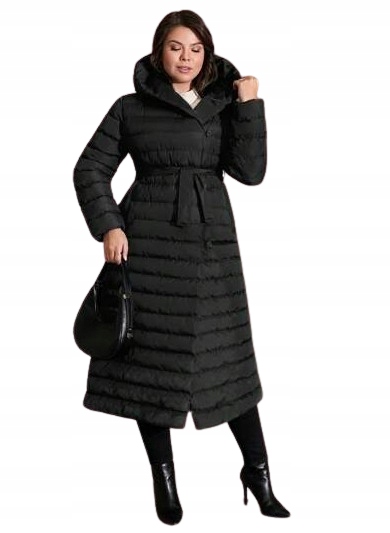 Shein Dámská Bunda Černá Teplá Pohodlná Plus Size 46 1CE