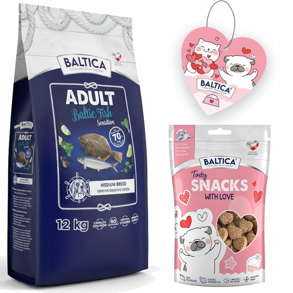 Baltica Baltic Fish Sensitive ML 12KG Średnie Rasy Bez Kurczaka Z Rybami