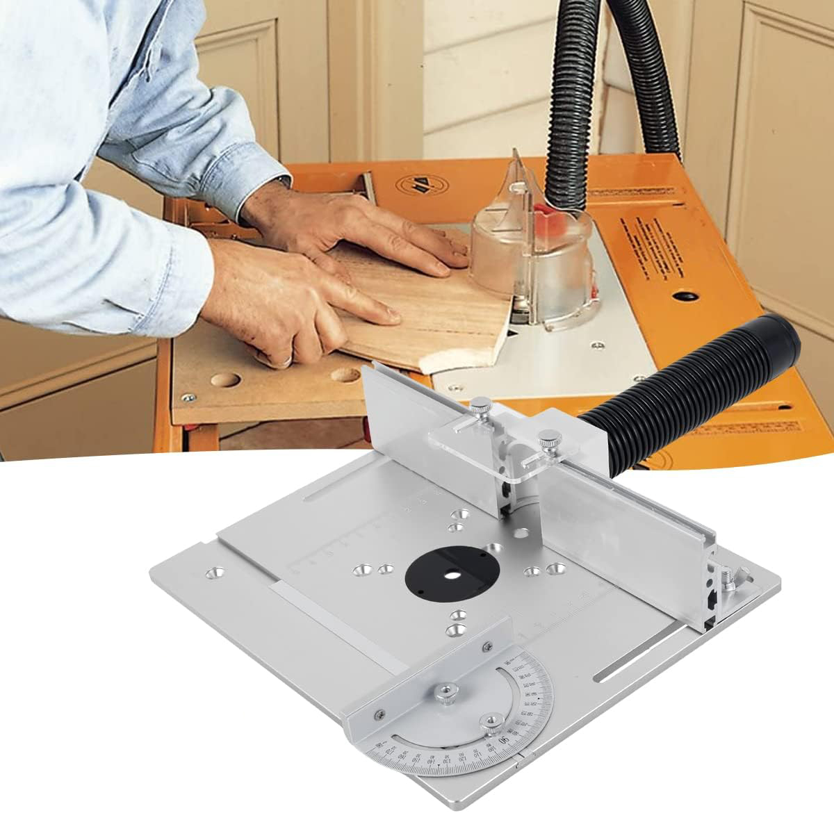 WKŁADKOWA DO STOŁU PŁYTA BLAT TRYMER WSTAW PŁYTKĘ Z LINIJKA KĄTOWA Marka Bedee