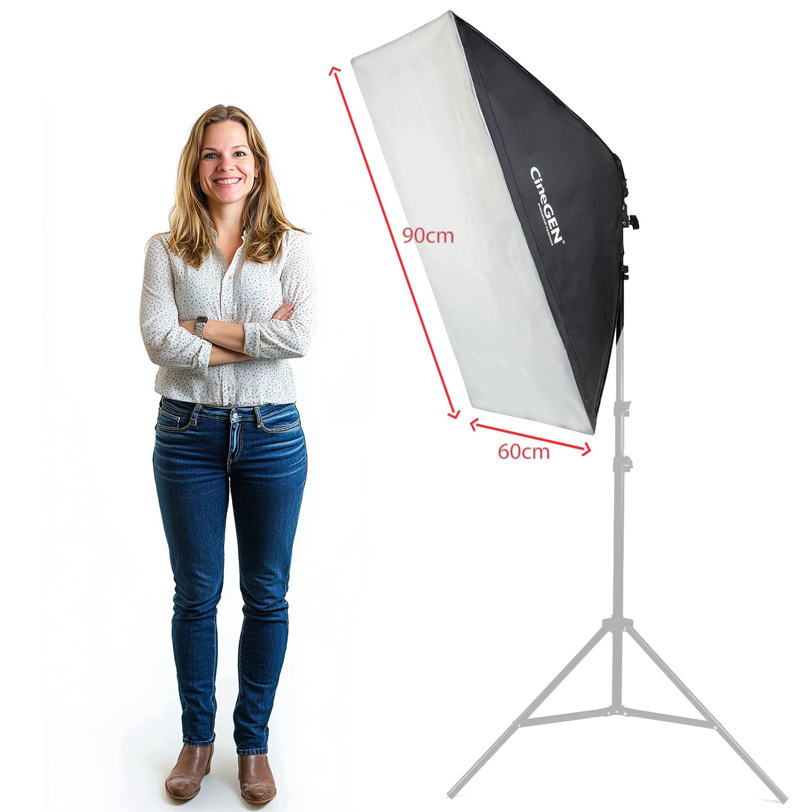 Lampa Oprawa softbox 60x90 na 4 żarówki