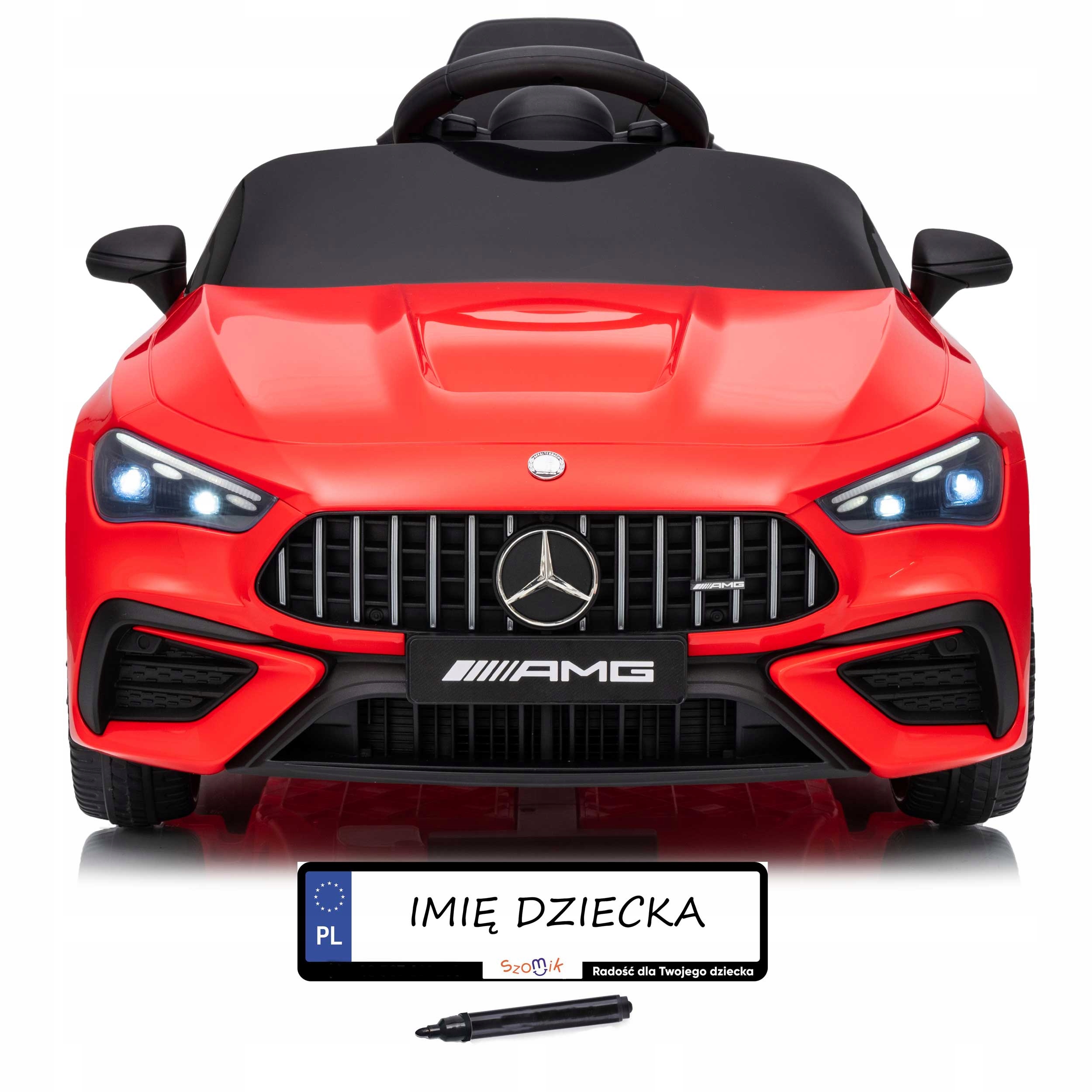 Autko na akumulator dla dzieci Mercedes CLE53 4x4 Eva ekoskóra LEDy Tablice